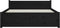 vidaXL - Bedframe - massief - hout - zwart - 140x200 - cm