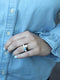 MelanO Twisted Tracy - Ring - Stainless steel + black resin - Maat 49 - 5mm