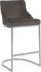 Richmond Barstoel Bolton Stone velvet / silver Fire Retardant (Quartz Stone 101)