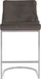 Richmond Barstoel Bolton Stone velvet / silver Fire Retardant (Quartz Stone 101)