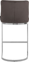 Richmond Barstoel Bolton Stone velvet / silver Fire Retardant (Quartz Stone 101)