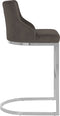 Richmond Barstoel Bolton Stone velvet / silver Fire Retardant (Quartz Stone 101)
