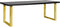 Richmond Dining table Nalo 200 with gold u-leg (Black)