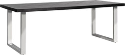 Richmond Dining table Nalo 200 with silver U-leg (Black)