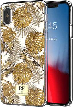 Richmond & Finch Backcover Hoesje - Geschikt voor Apple iPhone XS - Gsm case - Golden Jungle