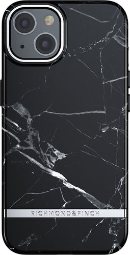 Richmond & Finch Black Marble hoesje voor iPhone 13 - Zwart