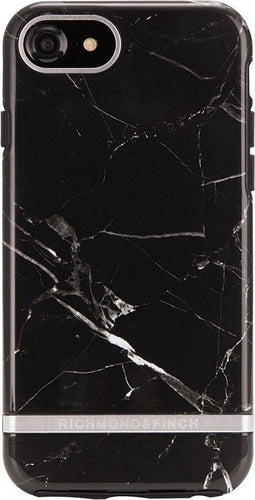 Richmond & Finch Black Marble zwart zilver iPhone 6 6s 7 8 SE 2020 SE 2022 - Zwart