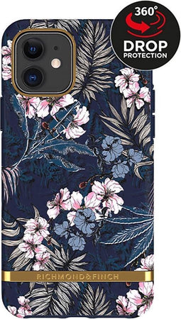Richmond & Finch Floral Jungle bloemen hoesje voor iPhone 11 - blauw en roze