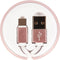 Richmond & Finch Kabel opbergdoosjes USB-C USB - Roze oprolbaar