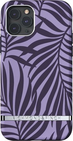Richmond & Finch Purple Palm palmbladeren hoesje voor iPhone 11 Pro - paars