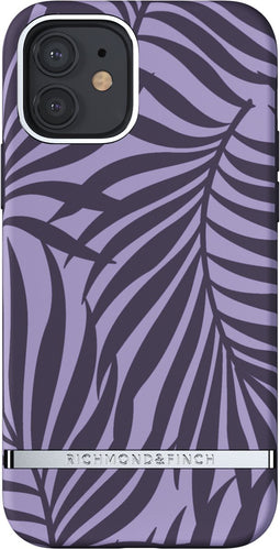 Richmond & Finch Purple Palm palmbladeren hoesje voor iPhone 12 en iPhone 12 Pro - paars