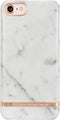 Richmond & Finch White Marble roze goud rose gold for iPhone 6 6s 7 8 SE 2020 SE 2022 - Wit
