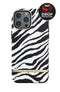Richmond & Finch Zebra hoesje voor iPhone 13 Pro Max - Zwart