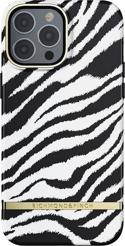 Richmond & Finch Zebra zebraprint hoesje voor iPhone 12 Pro Max - zwart