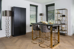 Richmond Interiors Bartafel Blackbone gold 160 (Black rustic)
