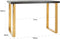 Richmond Interiors Bartafel Blackbone gold 160 (Black rustic)