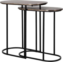 Richmond Interiors Bijzettafel Chandon set van 2 (Champagne gold)
