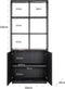 Richmond Interiors Boekenkast Blackbone brass 2-deuren (Black rustic)