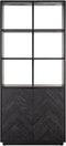 Richmond Interiors Boekenkast Blackbone brass 2-deuren (Black rustic)