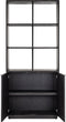 Richmond Interiors Boekenkast Blackbone brass 2-deuren (Black rustic)
