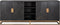 Richmond Interiors Dressoir Blackbone brass 4-deuren + open vak (Black rustic)