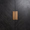 Richmond Interiors Dressoir Blackbone brass 4-deuren + open vak (Black rustic)
