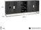 Richmond Interiors Dressoir Blackbone silver 4-deuren + open vak (Black rustic)