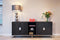 Richmond Interiors Dressoir Blackbone silver 4-deuren + open vak (Black rustic)