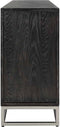 Richmond Interiors Dressoir Blackbone silver 4-deuren + open vak (Black rustic)