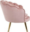 Richmond Interiors Kinderstoel Charly pink velvet / gold (Quartz Pink 700)