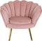 Richmond Interiors Kinderstoel Charly pink velvet / gold (Quartz Pink 700)