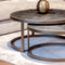 Richmond Interiors Salontafel Blackbone brass set van 2 (Black rustic)