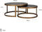 Richmond Interiors Salontafel Blackbone brass set van 2 (Black rustic)