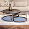 Richmond Interiors Salontafel Blackbone brass set van 2 (Black rustic)
