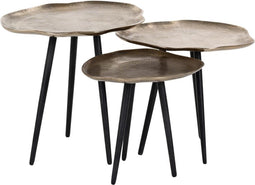 Richmond Interiors Salontafel Volenta set van 3 champagne gold (Champagne gold)