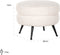 Richmond Poef Amelia white faux Sheep / black (Faux Sheep 313-2)