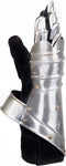 Ridderhandschoenen middeleeuws replica LARP staal zilverkleurig