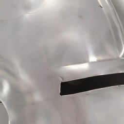 Ridderhelm middeleeuws replica LARP staal zilverkleurig