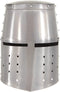 Ridderhelm middeleeuws replica LARP staal zilverkleurig
