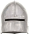 Ridderhelm middeleeuws replica LARP staal zilverkleurig
