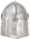 Ridderhelm middeleeuws replica LARP staal zilverkleurig
