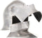 Ridderhelm middeleeuws replica LARP staal zilverkleurig