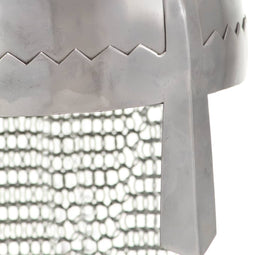 Ridderhelm replica LARP staal zilverkleurig