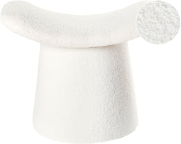 RIDDLE - Poef - Wit - Bouclé