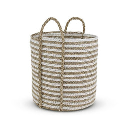 Rieten Mand van Zeegras Wit Vue Bali-Ø 37 x 38cm