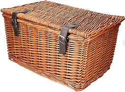 Rieten mand voor fiets, bruin