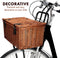 Rieten mand voor fiets, bruin