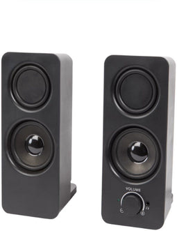 Sologic luidsprekerset - 2 x 5 Watt - Compact met USB en 3,5 mm jack - Zwart
