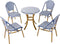 RIFREDDO - Tuinset voor 4 - Blauw/Wit - PE rotan