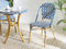 RIFREDDO - Tuinset voor 4 - Blauw/Wit - PE rotan